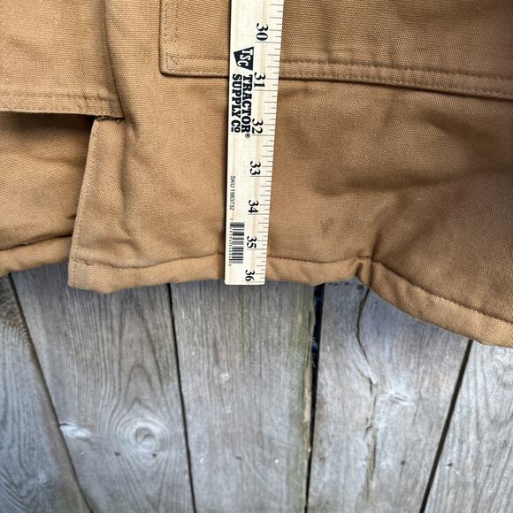 Vintage Carhartt Siberian Parka Jacket Mens 2XL Brown Quilt Lined Hooded 90s - Picture 9 of 9
